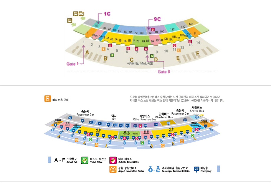 Icheon Airport transfortation guide map