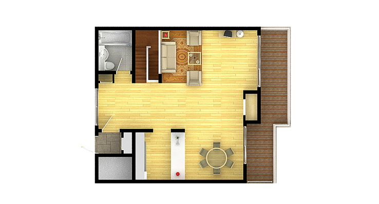 Villa Condominium 48 Type Floor Plan
