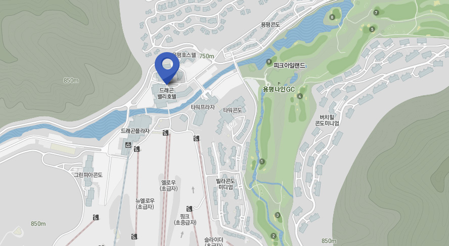 드래곤밸리호텔 지도 이미지