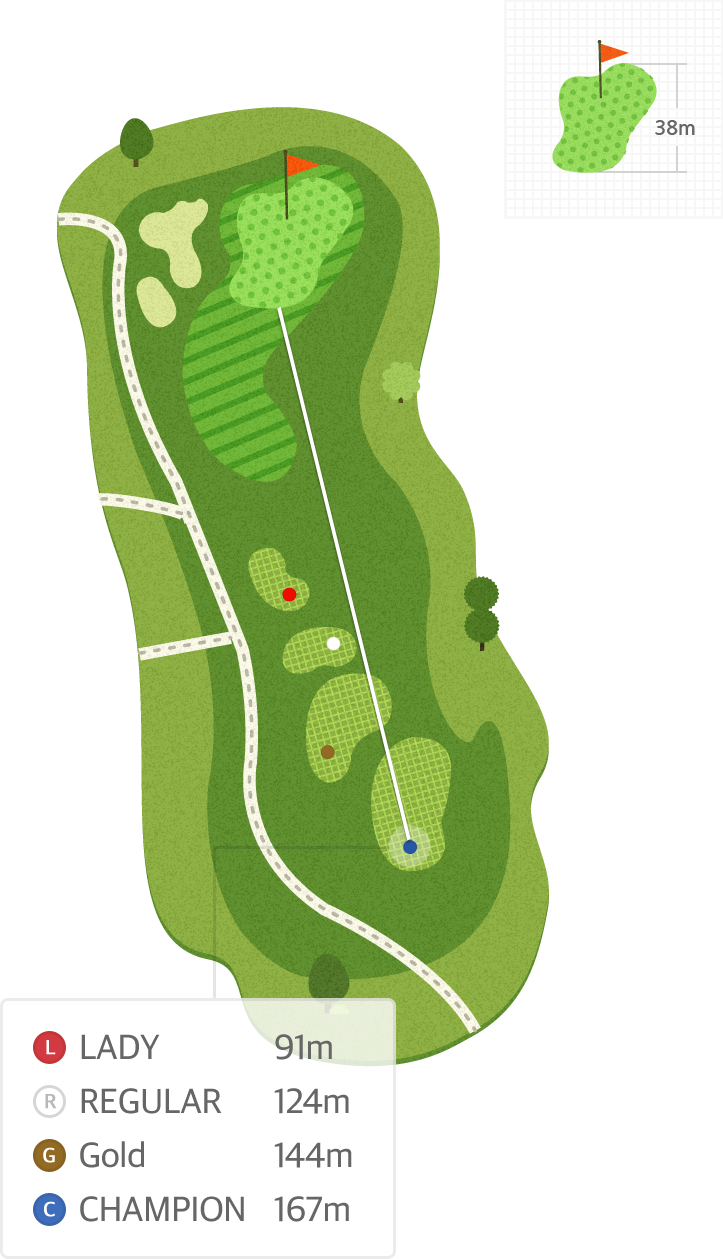 강나루 Hole4 홀까지의 거리 정보 지도