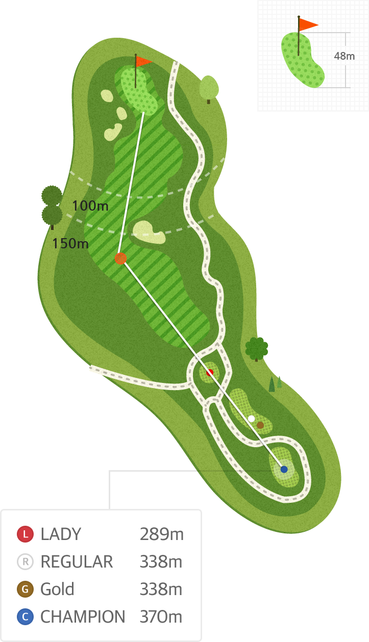 강나루 Hole5 홀까지의 거리 정보 지도