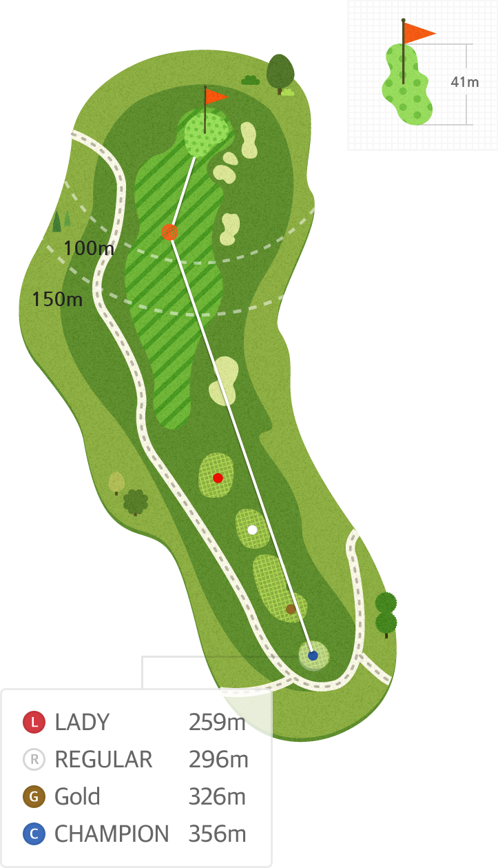 강나루 Hole6 홀까지의 거리 정보 지도