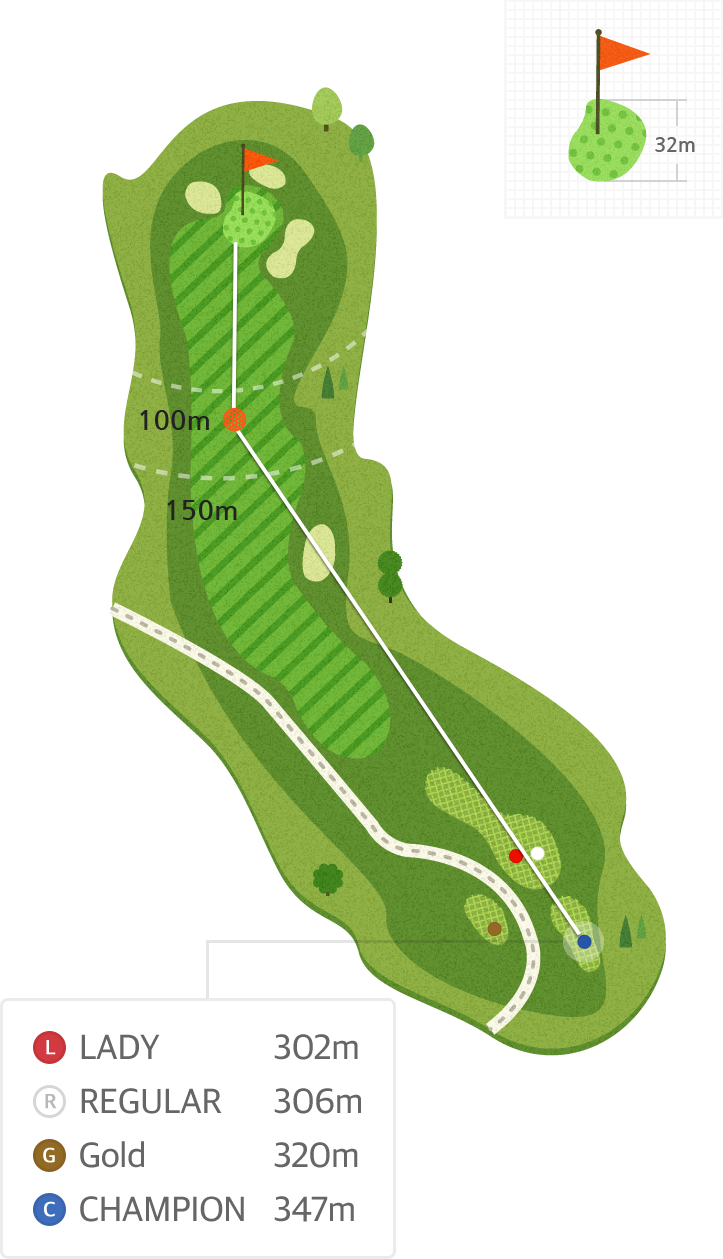 강나루 Hole7 홀까지의 거리 정보 지도