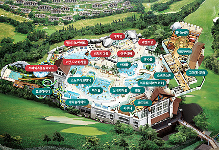 용평워터파크 맵 이미지