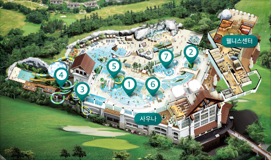 피크아일랜드 실내존 맵