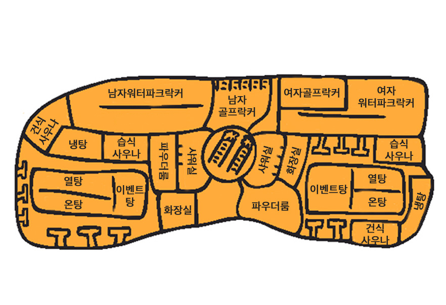 락카/사우나존 지도