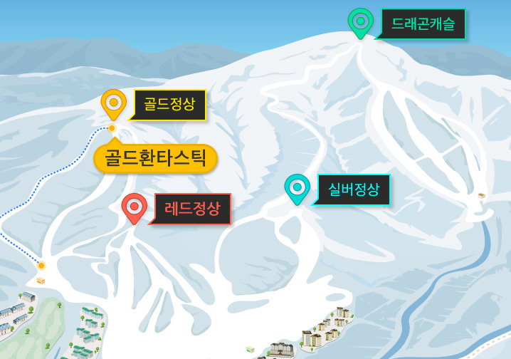 중상급 슬로프 이미지